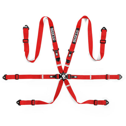 Sparco Competition H-2 PD 6PT Harness - Black