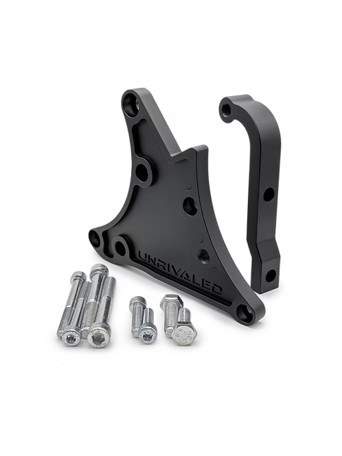 UNRIVALED ENGINEERING FORD BARRA - HIGH MOUNT LS ALTERNATOR BRACKET